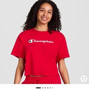 NWT- Champion Women's Bold Red Crop Top